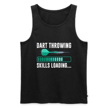 Dart Throwing Skills loading Darts Player Darts - Men's Premium Organic Tank Top - black - Front - AI Model Male 178 light (178cm)