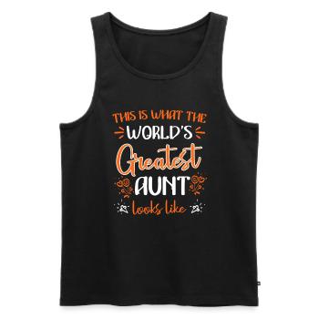 This is what the best aunt in the world looks like Cool aunt - Men's Premium Organic Tank Top - black - Front - Michal (187cm)