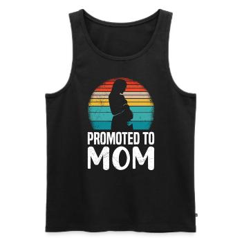 Promu à maman grossesse - Débardeur bio Premium Homme - noir - Devant - AI Model Male 178 light (178cm)