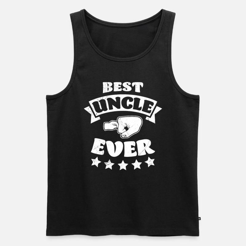Bester Onkel ever - Männer Premium Bio Tank Top - Schwarz