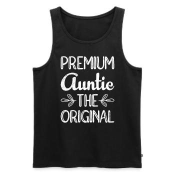 Premium Aunt the Original Godmother Cool Aunt - Men's Premium Organic Tank Top - black - Front - Michal (187cm)