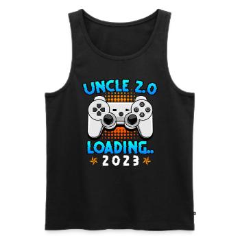 Onkel 2.0 loading zweifacher Onkel Onkel 2023 - Männer Premium Bio Tank Top - Schwarz - Vorne - AI Model Male 178 light (178cm)