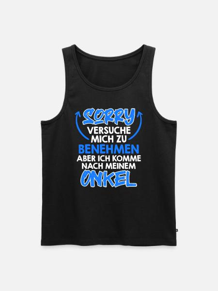 Try to behave me - Men's Premium Organic Tank Top - black