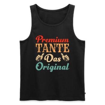 Premium Tante Das Original Super Tante Beste Tante - Männer Premium Bio Tank Top - Schwarz - Vorne - Michal (187cm)