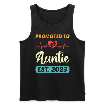 Promu tante 2023 Promotion Meilleure tante - Débardeur bio Premium Homme - noir - Devant - Michal (187cm)