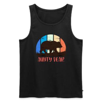Bear Aunty Bear Mama Bear Super Aunt - Men's Premium Organic Tank Top - black - Front - Michal (187cm)
