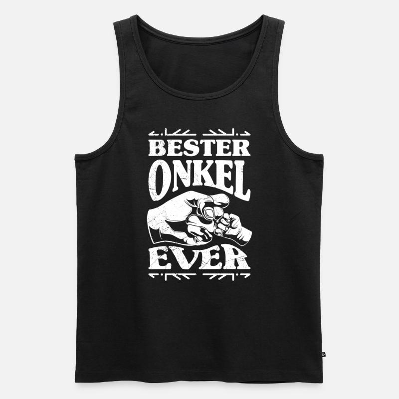 Bester Onkel ever - Männer Premium Bio Tank Top - Schwarz