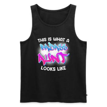 This is what a cool aunt from Bad Ass looks like Aunt - Men's Premium Organic Tank Top - black - Front - AI Model Male 178 light (178cm)