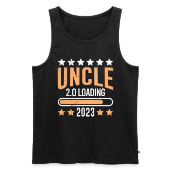 Onkel 2.0 lädt zweifacher Onkel - Männer Premium Bio Tank Top - Schwarz - Vorne - Michal (187cm)