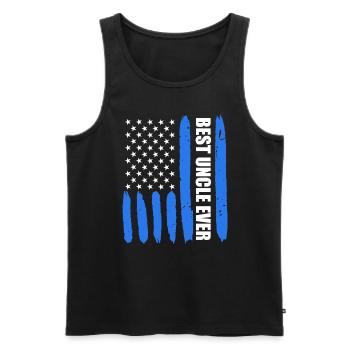 USA Onkel Bester Onkel - Männer Premium Bio Tank Top - Schwarz - Vorne - AI Model Male 178 light (178cm)