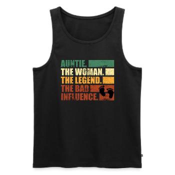 Aunt legend with bad influence Best Aunt - Men's Premium Organic Tank Top - black - Front - Michal (187cm)