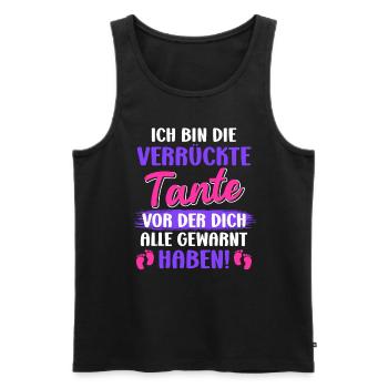 Die verrückte Tante vor der dich alle warnen Tante - Männer Premium Bio Tank Top - Schwarz - Vorne - AI Model Male 178 light (178cm)
