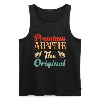 Premium Tante Das Original Super Tante Beste Tante - Männer Premium Bio Tank Top - Schwarz - Vorne - Michal (187cm)