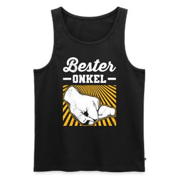 Bester Onkel - Männer Premium Bio Tank Top - Schwarz - Vorne - AI Model Male 178 light (178cm)