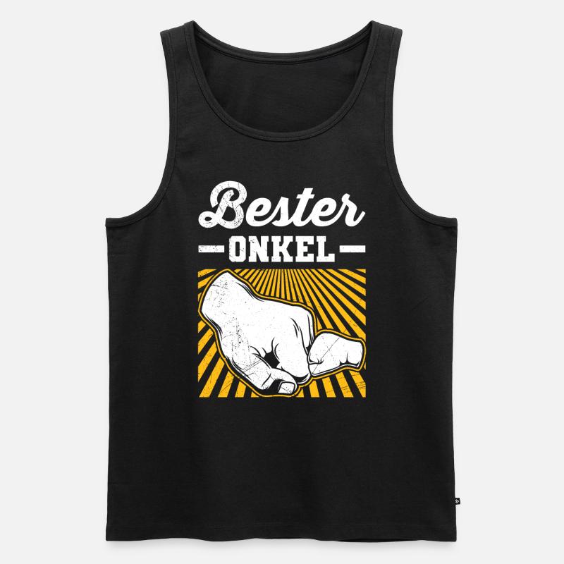 Bester Onkel - Männer Premium Bio Tank Top - Schwarz