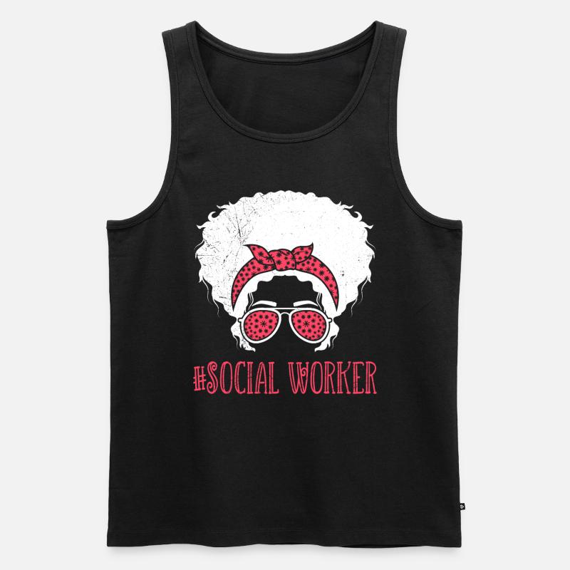 Sozialarbeiter Ich bin Sozialarbeiterin - Männer Premium Bio Tank Top - Schwarz