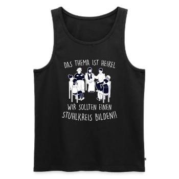 Social Work Chair Circle Group Social Workers - Men's Premium Organic Tank Top - black - Front - AI Model Male 178 light (178cm)