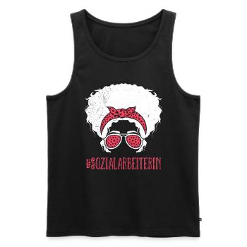 Sozialarbeiter Ich bin Sozialarbeiterin - Männer Premium Bio Tank Top - Schwarz - Vorne - AI Model Male 178 light (178cm)