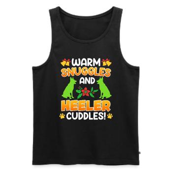 Australian Cattle Dog Warm Snuggles and Heeler - Männer Premium Bio Tank Top - Schwarz - Vorne - Michal (187cm)