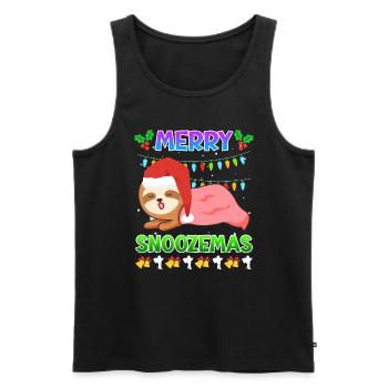 La paresse paresseuse de Merry Snoozema - Débardeur bio Premium Homme - noir - Devant - Michal (187cm)