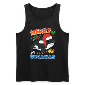 Merry Orcamas Orca Wal - Männer Premium Bio Tank Top - Schwarz - Vorne - Michal (187cm)