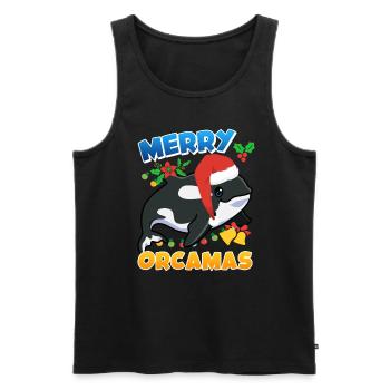 Merry Orcamas Orca Wal - Männer Premium Bio Tank Top - Schwarz - Vorne - Michal (187cm)