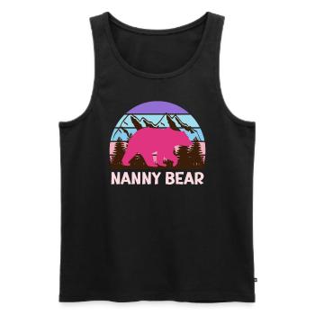 Mama bear Nanny bear Tagesmutter - Männer Premium Bio Tank Top - Schwarz - Vorne - AI Model Male 178 light (178cm)