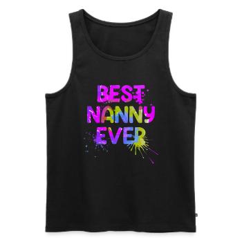 The best nanny in the world Best childminder - Men's Premium Organic Tank Top - black - Front - Michal (187cm)
