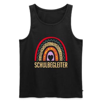 Soutien scolaire Je suis un compagnon scolaire - Débardeur bio Premium Homme - noir - Devant - Michal (187cm)