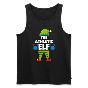 The Athletic Elf Weihnachten Leichtathletik - Männer Premium Bio Tank Top - Schwarz - Vorne - AI Model Male 178 light (178cm)