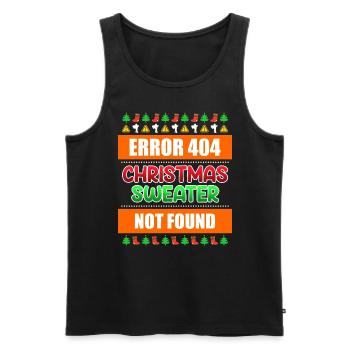 Christmas Sweater not Found Ugly Christmas - Männer Premium Bio Tank Top - Schwarz - Vorne - Michal (187cm)