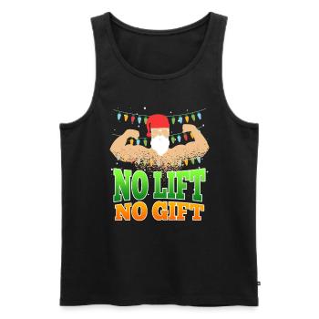 No Lift no Gift Nicholas Bodybuilder Christmas - Men's Premium Organic Tank Top - black - Front - Michal (187cm)
