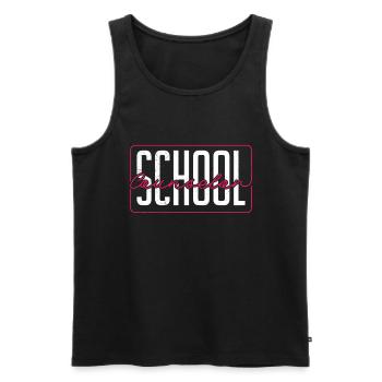 School accompaniment School counselling School companions - Men's Premium Organic Tank Top - black - Front - AI Model Male 178 light (178cm)