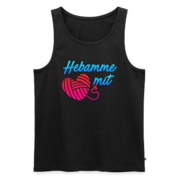 Ich bin eine Hebamme mit Herz Hebamme - Männer Premium Bio Tank Top - Schwarz - Vorne - Michal (187cm)