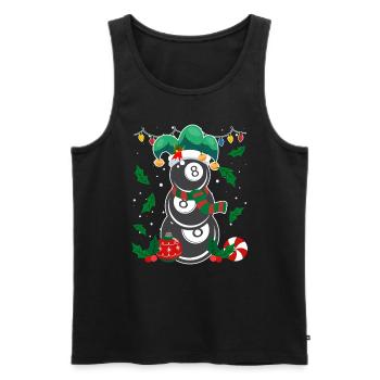 8-Ball Billard Spieler Billiard - Männer Premium Bio Tank Top - Schwarz - Vorne - AI Model Male 178 light (178cm)