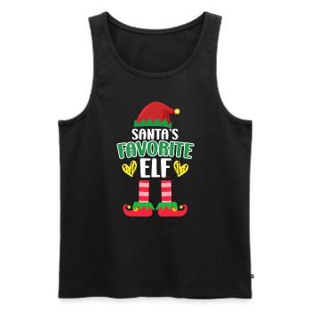 Santa's favorite elf Nicholas - Men's Premium Organic Tank Top - black - Front - AI Model Male 178 light (178cm)