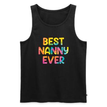 The best nanny in the world Best childminder - Men's Premium Organic Tank Top - black - Front - Michal (187cm)