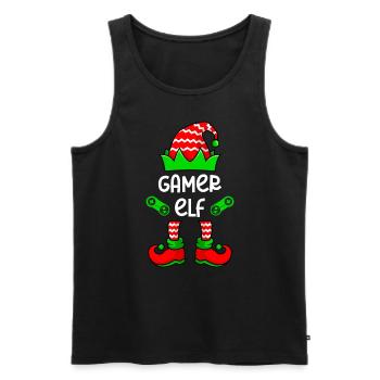 Gamer Elfe Gaming Zocken Spieler - Männer Premium Bio Tank Top - Schwarz - Vorne - Michal (187cm)