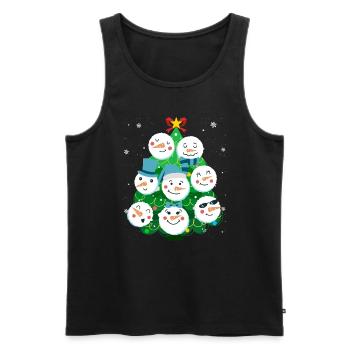 Christmas tree Snowmies Snowman - Men's Premium Organic Tank Top - black - Front - Michal (187cm)