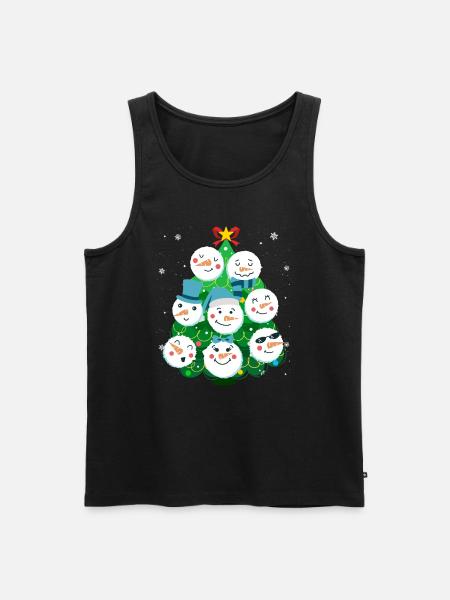 Christmas tree Snowmies Snowman - Men's Premium Organic Tank Top - black