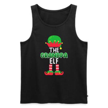 Opa Elfe Grandpa Elf - Men's Premium Organic Tank Top - black - Front - AI Model Male 178 light (178cm)