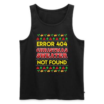 Error Christmas Sweater not found Ugly Christmas - Men's Premium Organic Tank Top - black - Front - Michal (187cm)