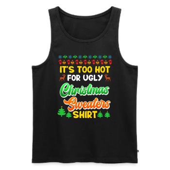 Trop chaud pour les pulls de Noël moches Noël - Débardeur bio Premium Homme - noir - Devant - Michal (187cm)