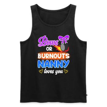 Schleife oder Burnout hab dich lieb Tagesmutter - Männer Premium Bio Tank Top - Schwarz - Vorne - Michal (187cm)