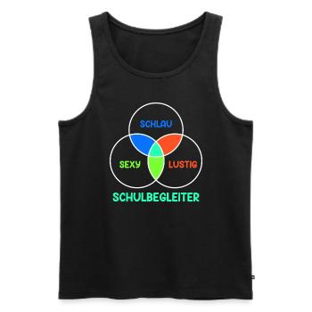 Schulbegleitung Schlau sexy lustig Schulbegleiter - Männer Premium Bio Tank Top - Schwarz - Vorne - Michal (187cm)