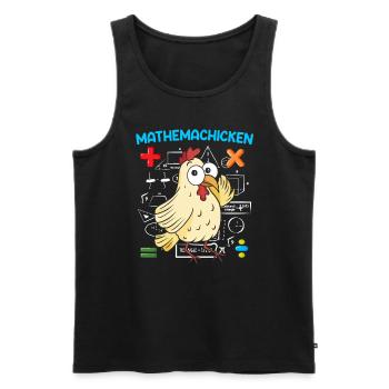 Mathemachicken Mathematik Mathe Lehrer - Männer Premium Bio Tank Top - Schwarz - Vorne - Michal (187cm)