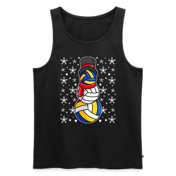 Volleyball Schneemann Volleyballer Volleyball - Männer Premium Bio Tank Top - Schwarz - Vorne - Michal (187cm)