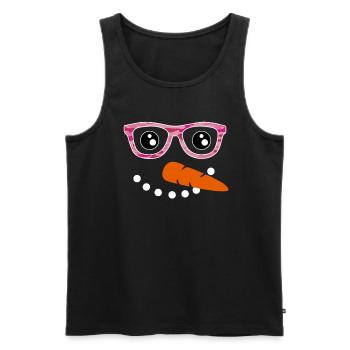 Snowman Face Snowman Costume - Men's Premium Organic Tank Top - black - Front - Michal (187cm)