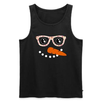 Snowman Face Snowman Costume - Men's Premium Organic Tank Top - black - Front - Michal (187cm)