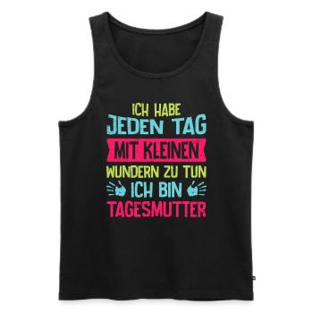 Ich habe jeden Tag mit kleinen Wundern zu tun - Männer Premium Bio Tank Top - Schwarz - Vorne - AI Model Male 178 light (178cm)